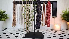QUICK & EASY DIY NECKLACE DISPLAY STAND|LUXURY HIGH-END STORE JEWELRY HOLDERS DUPES From Wood