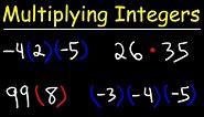 Multiplying Positive and Negative Numbers - Integer Multiplication!