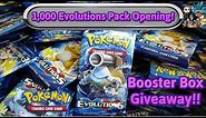 1,000 pack opening of XY Evolutions! 6 booster box GIVEAWAY! Free Pokemon! TCG unboxing