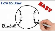 How to Draw a Baseball Easy Ball Drawing for Beginners