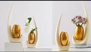 How To Make Decorative Flower Vase | Unique Cement vase Idea