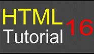 HTML Tutorial for Beginners - 16 - Drop-down list