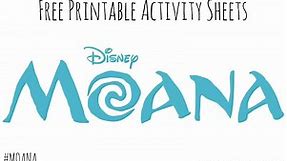 Printable Moana Activity Sheets - Free to Download and Print from Home!