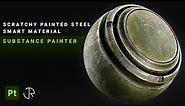 How to make a Scratchy Painted Steel material in substance 3d painter