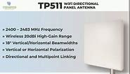 Tupavco TP511 WiFi Panel Antenna 2.4GHz (20dBi) Outdoor Directional (2400-2483 MHz) Wireless Network Signal (Pole Mast Mount) Weatherproof High-Gain Long Distance Range (N-Female Connector)