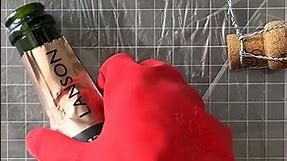 broken champagne bottle into luxury $$$$ wall art