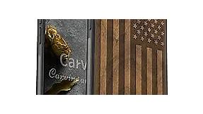 Carveit Wood Case for iPhone SE 2022 Case & SE 2020 [Natural Wood & Soft TPU] Shockproof Protective Cover Wooden Phone Case Compatible with iPhone SE 3rd Generation (American Flag-Walnut)