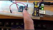 MB102 breadboard with USB power supply and diy lithium battery charger