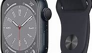 Apple Watch Series 8 [GPS 41mm] Smart Watch w/Midnight Aluminum Case with Midnight Sport Band - M/L. Fitness Tracker, Blood Oxygen & ECG Apps, Always-On Retina Display, Water Resistant
