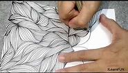 LINE ILLUSION #1 / Easy Abstract Drawing / Satisfying Line Drawing / Curved Line Illusion