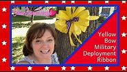 Big Yellow Bow for Military Deployment - Tie A Yellow Ribbon Around a Tree