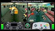 Fighting Force (PlayStation vs Nintendo 64) Gameplay Comparison