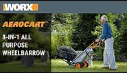 WORX Aerocart 8-in-1 All-Purpose Wheelbarrow / Yard Cart / Dolly