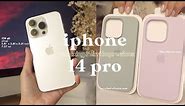 iPhone 14 Pro aesthetic unboxing ✿ cute apple silicone cases, comparing iPhone 13 pro, silver 256 gb