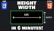 Learn CSS height and width in 6 minutes! 📏