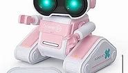 DoDoMagxanadu Robot Toys, Remote Control Robot Toy for Girls, RC Robots with LED Eyes and Music, Gifts for 3 4 5 6 7 8 9 Years Old Kids Boys and Girls (Pink)