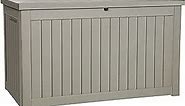 YITAHOME XXL 230 Gallon Large Outdoor Storage Deck Box for Patio Furniture, Outdoor Cushions, Garden Tools and Sports/Pools Equipment, Weather Resistant Resin, Lockable (Taupe)