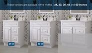 Glacier Bay Hampton 36 in. W x 21 in. D x 33.5 in. H Bath Vanity Cabinet without Top in White HWH36D