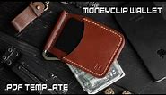 Making leather moneyclip wallet card holder DIY PDF pattern How it's made?