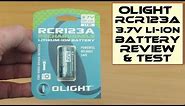Olight RCR123A (16340 ) Li-ion Rechargeable Batteries 650mAh 3.7V: Review