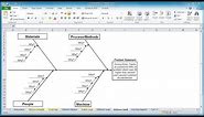 How to create a fishbone diagram in Excel.