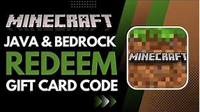 How to Redeem Minecraft Java and Bedrock Gift Card !