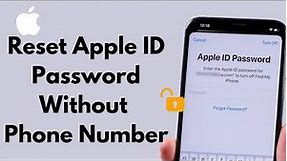 How to Reset Apple ID Password Without Phone Number 2022 | Forgot Apple ID Password