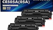 CE505A 05A Black Toner Cartridge: 4 Pack Replacement for HP 05A CE505A for HP Laserjet P2035 P2035N P2055DN 2055DN 2035N P2030 P2050 P2055D P2055X 2055D 2055X Printer Ink (Black 4-Pack)