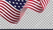 American Flag On Transparent Background Vector Stock Vector (Royalty Free) 400857505 | Shutterstock