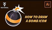 How to Draw a Bomb icon in Adobe Illustrator