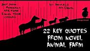 22 Key Quotes from Novel Animal Farm