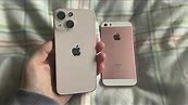 iPhone 13 mini Pink vs iPhone SE first generation Rose gold