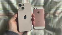 iPhone 13 mini Pink vs iPhone SE first generation Rose gold