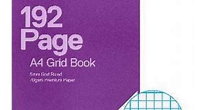 Studymate A4 70gsm 5mm Grid Book 192 Page