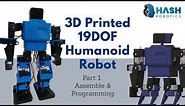 3D printed 19DOF humanoid robot using arduino | Hash Humanoid v2 | Hash Robotics