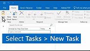 Create tasks and to-do items in Outlook