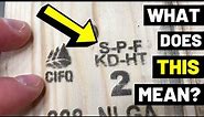 What Is S-P-F LUMBER? (S-P-F Vs. SYP...What's The Difference?? Lumber Markings/Softwood Varieties)