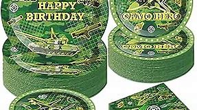 50 Guests Army Birthday Party Decorations Camo Birthday Party Supplies Army Party Plates and Napkins Military Soldier Camouflage Party Decorations Favors for Birthday Baby Shower 200 PCS