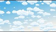 Cartoon Cloud background | Free motion graphics clouds overlay | After Effects Clouds animation