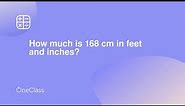 How much is 168 cm in feet and inches?