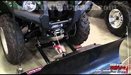 Warn Winch & Plow Blade demonstration - Yamaha Grizzly 550 & Kawasaki Brute Force 750