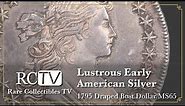Lustrous Early American Silver: 1795 Draped Bust Dollar MS65