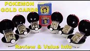 Pokemon 23k Gold Plated Cards - 1999 Burger King Promotion (Set of 6) Value & Review -BBToyStore.com