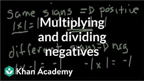 Multiplying and dividing negative numbers | Pre-Algebra | Khan Academy