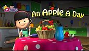 An Apple A Day Keeps The Doctor Away with Lyrics | LIV Kids Nursery Rhymes and Songs | HD