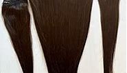 20" inch Invisible Wire Remy Human Hair Clip in Extensions Dark Brown (Color 2) Thick to Bottom