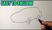 How to draw a futuristic car | VERY EASY DRAWING