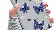 SUYACS iPhone XR Case Cute Flower Daisy Animal Butterfly Full Camera Lens Protection iPhone XR Phone Cases for Women Girls Soft TPU Clear Floral Shockproof Bumper 6.1 Inch (Multiple Butterflies)