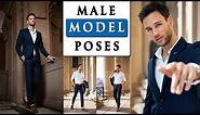 MALE MODEL POSES FOR PHOTOGRAPHY | how to pose with a SUIT