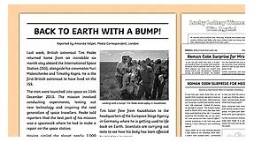 Newspaper Report Examples Resource Pack